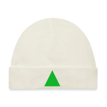 Dreieck / Triangle (1c) - Baby Premium Organic Mütze - Naturweiß - Vorne