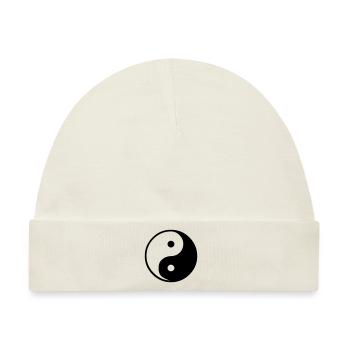 Ying Yang - Baby Premium Organic Mütze - Naturweiß - Vorne