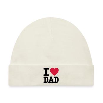 i love dad DE - Baby Premium Organic Mütze - Naturweiß - Vorne