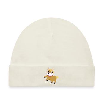 Pony - Haflinger - Baby Premium Organic Mütze - Naturweiß - Vorne
