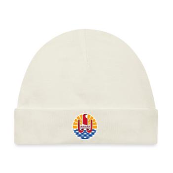 Nationalwappen von Französisch-Polynesien - Baby Premium Organic Mütze - Naturweiß - Vorne