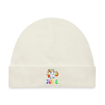 Jule Einhorn - Baby Premium Organic Mütze - Naturweiß - Vorne