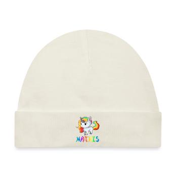 Einhorn Mathis - Baby Premium Organic Mütze - Naturweiß - Vorne