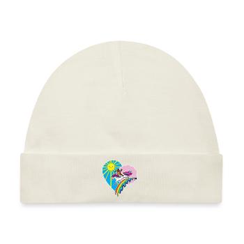 kidscontest Kinder Herz Einhorn Lebkuchenmann - Baby Premium Organic Mütze - Naturweiß - Vorne