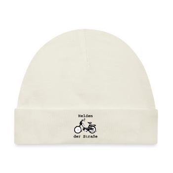 Helden der Straße, Hercules Prima 5, 25 km/h, Mofa - Baby Premium Organic Mütze - Naturweiß - Vorne