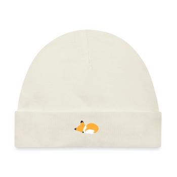 Schlafende Fox - Baby Premium Organic Mütze - Naturweiß - Vorne