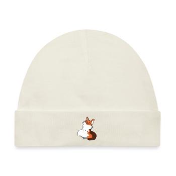 Schlauer Fuchs mit Brille Geschenk idee nerd idee - Baby Premium Organic Mütze - Naturweiß - Vorne