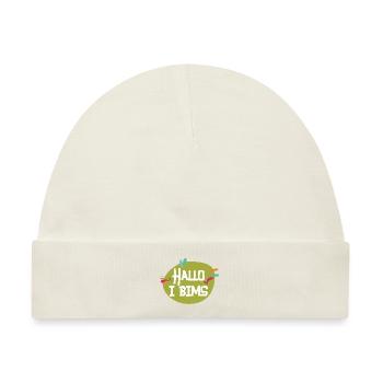 Hallo i bims - Baby Premium Organic Mütze - Naturweiß - Vorne