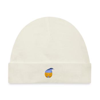 blaue Schlafmütze - Baby Premium Organic Mütze - Naturweiß - Vorne