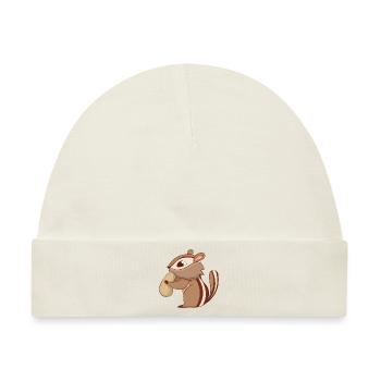 Streifenhörnchen mit Nuss - Baby Premium Organic Mütze - Naturweiß - Vorne