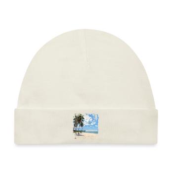 Einsamer Sandstrand in der Karibik - Baby Premium Organic Mütze - Naturweiß - Vorne