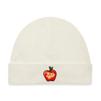 New York Big Apple Symbol Cooles Geschenk - Baby Premium Organic Mütze - Naturweiß - Vorne