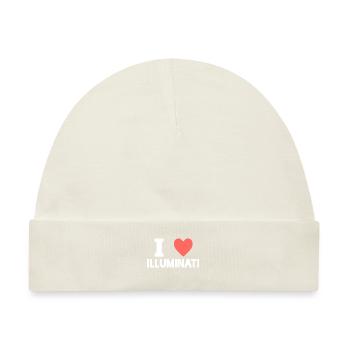 i love illuminati - Baby Premium Organic Mütze - Naturweiß - Vorne