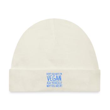 VEGAN VEGANER - Baby Premium Organic Mütze - Naturweiß - Vorne