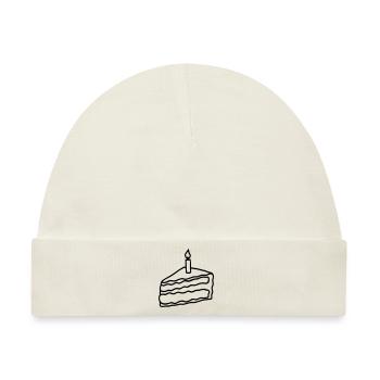 Kuchen, Geburtstag - Baby Premium Organic Mütze - Naturweiß - Vorne