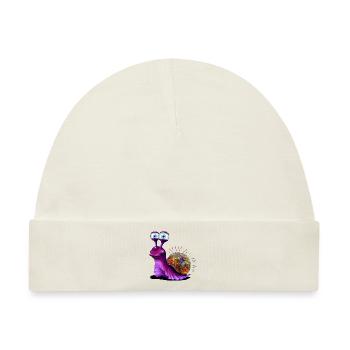 Opal Snail - Opal Schnecke - Baby Premium Organic Mütze - Naturweiß - Vorne