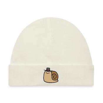 Süße Schnecke - Baby Premium Organic Mütze - Naturweiß - Vorne