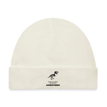 Corona Virus Grippe lustige Sprüche Geschenk Dino - Baby Premium Organic Mütze - Naturweiß - Vorne