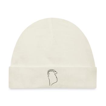 Kopf Leno 227 - reine Kopfsache – schwarz - Baby Premium Organic Mütze - Naturweiß - Vorne