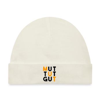 MUT TUT GUT - Baby Premium Organic Mütze - Naturweiß - Vorne
