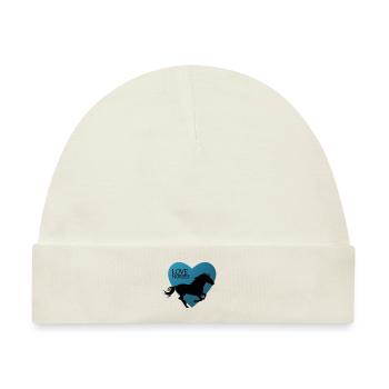 Pferd Pferde Reiten Reitsport Pony Western - Baby Premium Organic Mütze - Naturweiß - Vorne