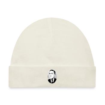 H.P. Lovecraft Porträt oval - Baby Premium Organic Mütze - Naturweiß - Vorne