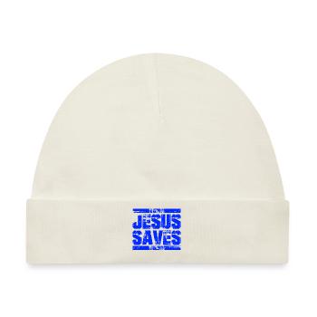 jesus saves - Baby Premium Organic Mütze - Naturweiß - Vorne