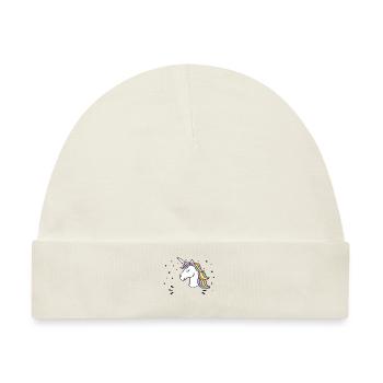 Unicorn - Baby Premium Organic Mütze - Naturweiß - Vorne