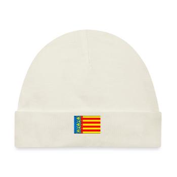 Valencia Flagge - Baby Premium Organic Mütze - Naturweiß - Vorne