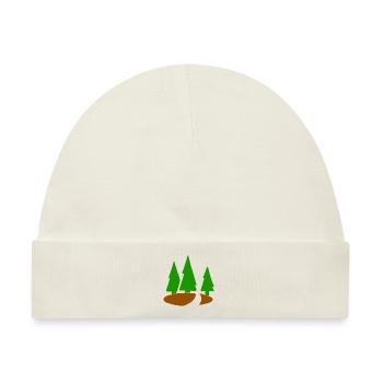 Nadelbaum Weihnachtsbaum Tannenbaum Wald Tanne - Baby Premium Organic Mütze - Naturweiß - Vorne