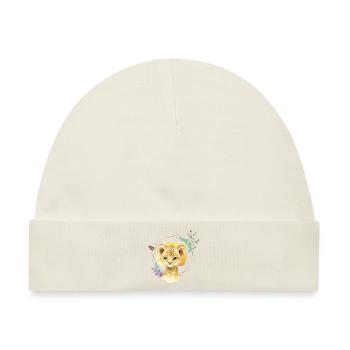 Aquarell Löwenbabys - Baby Premium Organic Mütze - Naturweiß - Vorne