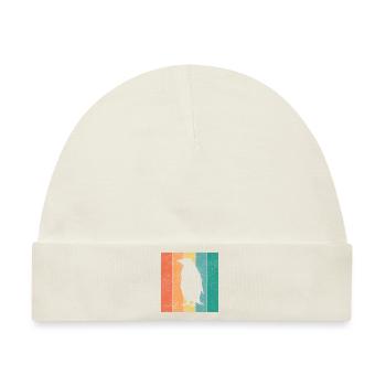 Pinguin Pinguine Tier Eis Südpol Retro Geschenk - Baby Premium Organic Mütze - Naturweiß - Vorne