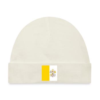 Flagge von Vatikanstadt, Katholisches päpstliches Staatsgeschenk - Baby Premium Organic Mütze - Naturweiß - Vorne