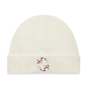 Sanke Koi-Fischdesign für Koi-Teich-Besitzer - Baby Premium Organic Mütze - Naturweiß - Vorne