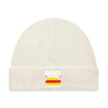Badner Geschenke | Baden Badisch Badener Karlsruhe - Baby Premium Organic Mütze - Naturweiß - Vorne