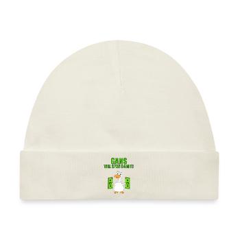 GANS - GELD - GANS VIEL SPAß DAMIT! - Baby Premium Organic Mütze - Naturweiß - Vorne