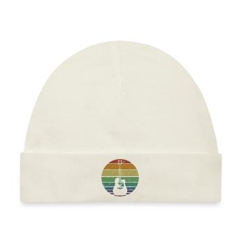 Retro Akustikgitarre Gitarrist Gitarrist Gitarrist Geschenk - Baby Premium Organic Mütze - Naturweiß - Vorne