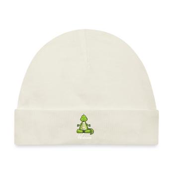 Auszeit Durchatmen Wusaaa Drache - Baby Premium Organic Mütze - Naturweiß - Vorne