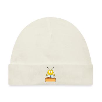 FLEIßIGES BIENCHEN - BIENE - ARBEIT - BERUF - JOB - Baby Premium Organic Mütze - Naturweiß - Vorne
