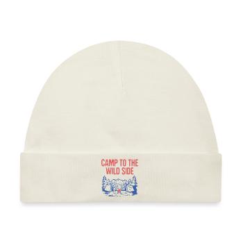Camp to the Wild Side Camping Forest Camper Woods - Baby Premium Organic Mütze - Naturweiß - Vorne