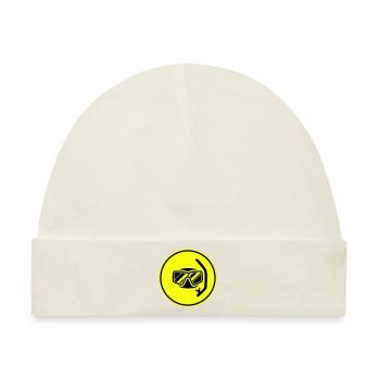 Taucherbrille kreis icon - Baby Premium Organic Mütze - Naturweiß - Vorne