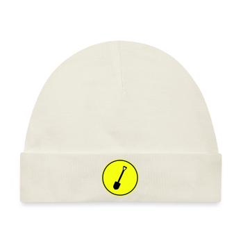 Schaufel icon Silhouette - Baby Premium Organic Mütze - Naturweiß - Vorne