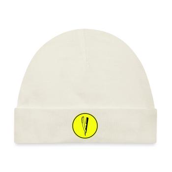 Rasieren Barber logo icon - Baby Premium Organic Mütze - Naturweiß - Vorne