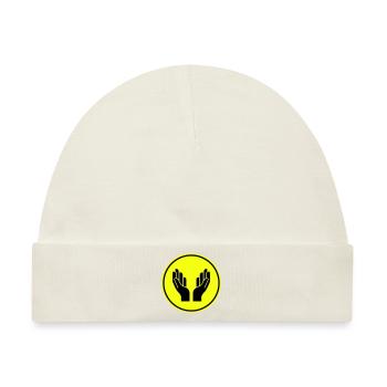Hände Beten Icon - Baby Premium Organic Mütze - Naturweiß - Vorne