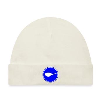 Pfanne Symbol - Baby Premium Organic Mütze - Naturweiß - Vorne