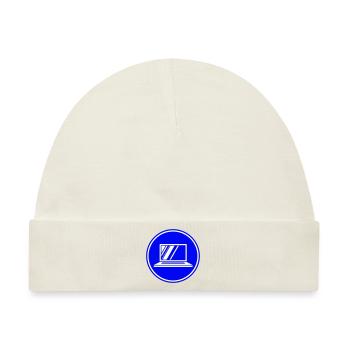 Laptop Symbol - Baby Premium Organic Mütze - Naturweiß - Vorne