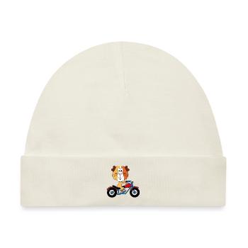 MOTORRAD - BIKER - MEERSCHWEINCHEN - TIERISCH - Baby Premium Organic Mütze - Naturweiß - Vorne
