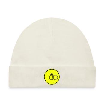 Eheringe symbol - Baby Premium Organic Mütze - Naturweiß - Vorne