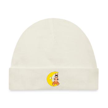MOND - PFERD - PONY - TIERISCH - TIER - Baby Premium Organic Mütze - Naturweiß - Vorne