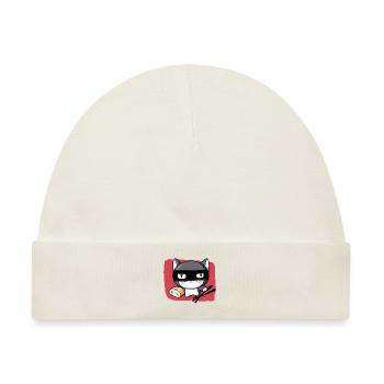Cat kawaii ninja japanisches Baguette süchtiges Sushi - Baby Premium Organic Mütze - Naturweiß - Vorne